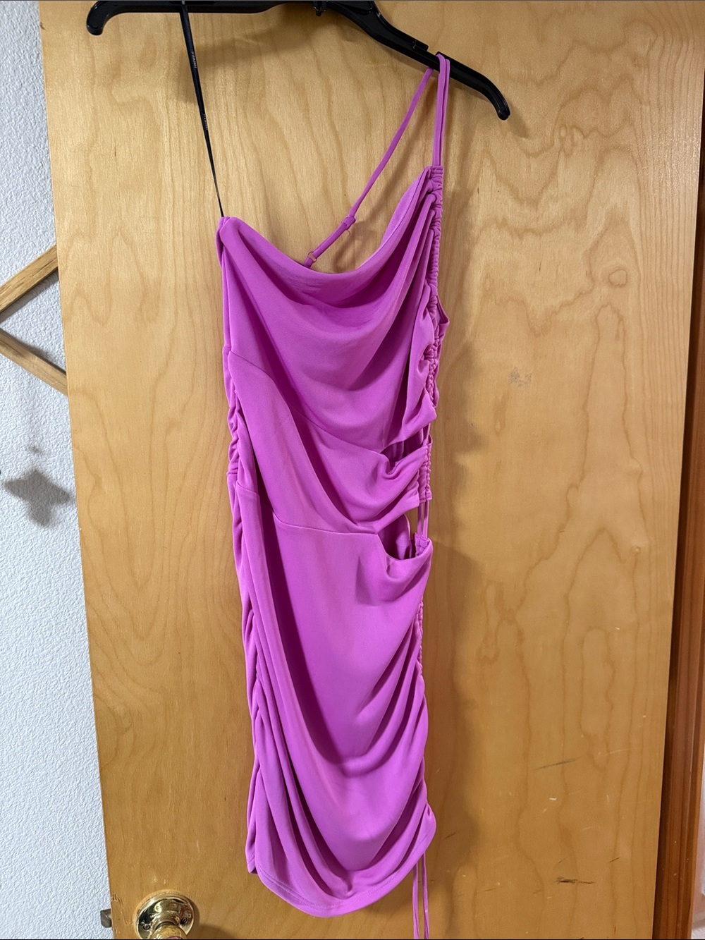 Forever 21 Magenta/Purple Ruched Mini Dress
